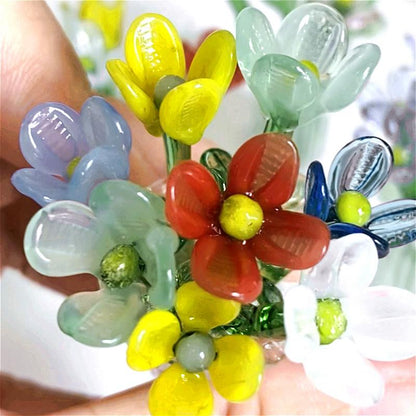 Mini Glass Flower Bouquet Set