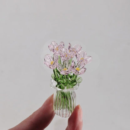 Mini Glass Flower Bouquet Set