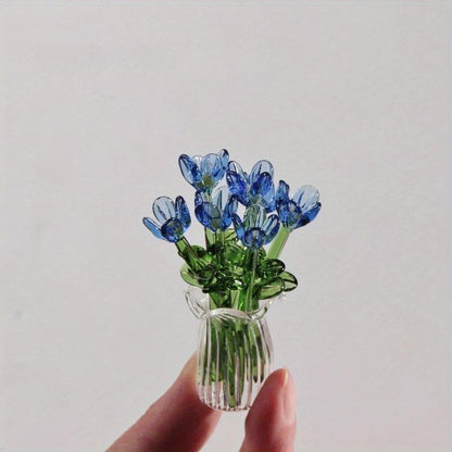 Mini Glass Flower Bouquet Set
