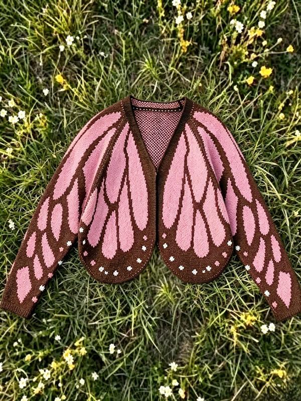 Knitted Butterfly Cardigan