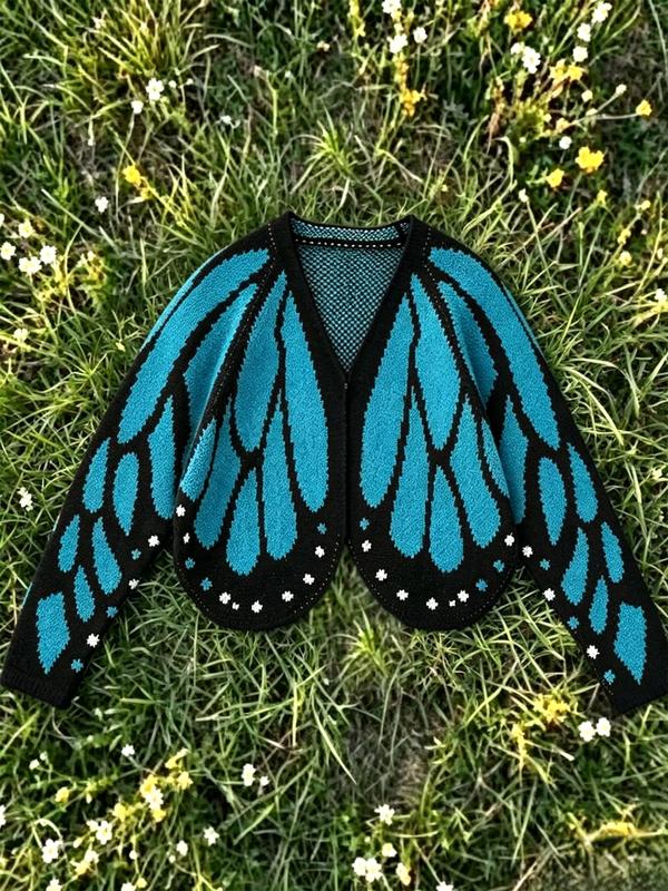 Knitted Butterfly Cardigan